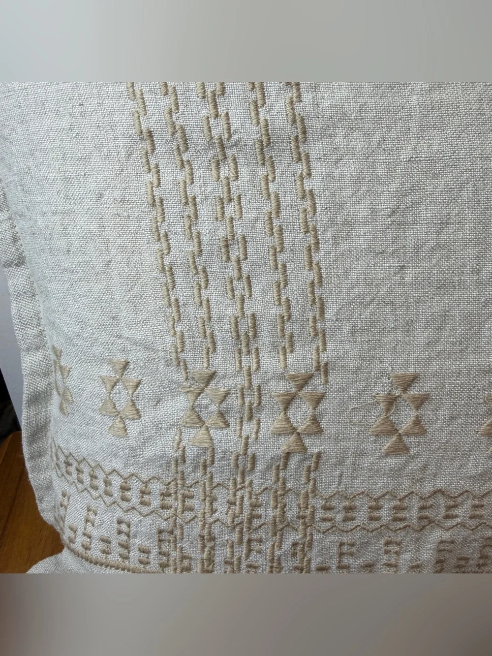 Ib Laursen Danish Embroidered Lumbar Pillow 40x60cm Feather Insert Nordic Norlii - Picture 9 of 14
